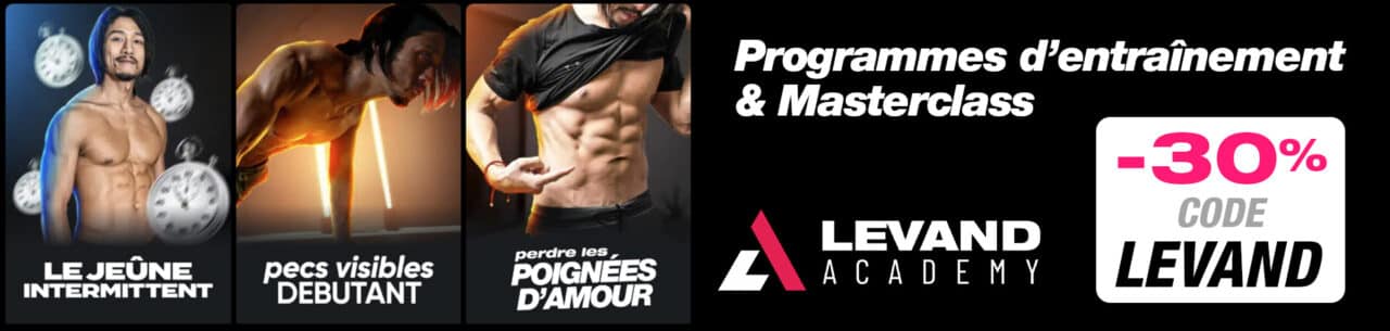 Levand Academy - Les meilleurs programmes de musculation d'Alex Levand pour perdre du poids à la maison : Abdos Express, Pecs Visibles, Morning Routine Méditation & Stretching