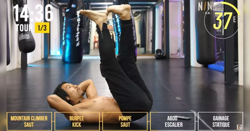 circuit training sans matériel pour les abdos